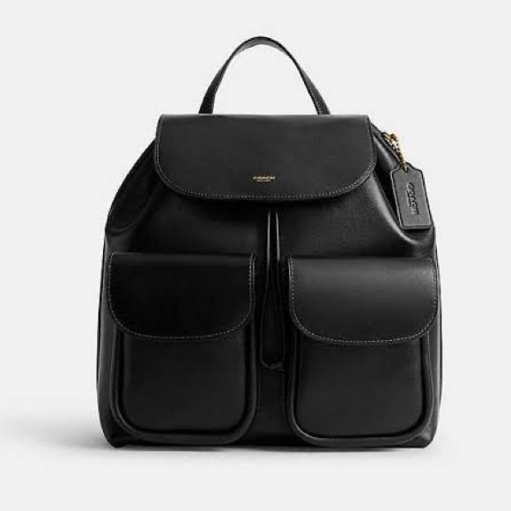 Coach Crosby 28 Backpack Black Leather